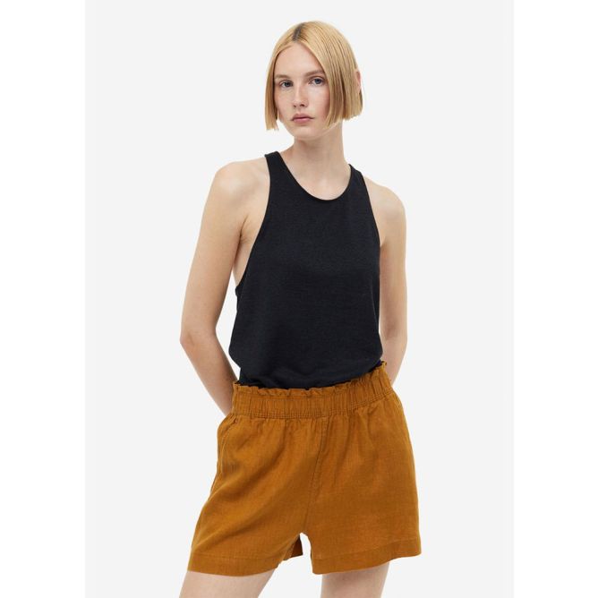 Linen-blend Tank Top